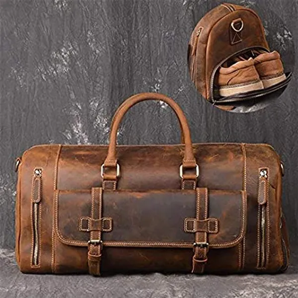 Craftshades_Vintage_Leather_Men'S_Travel_Duffle_Luggage_Bag