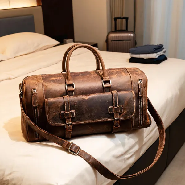 Craftshades_Vintage_Leather_Men'S_Travel_Duffle_Luggage_Bag
