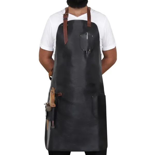Craftshades_Personalized_Top_Grain_Leather_Workshop_Apron_With_Pockets_For_Men,_Hand_Crafted_Woodworking_Apron,_Artist_Full_Apron,_Best_Gardening_Apron