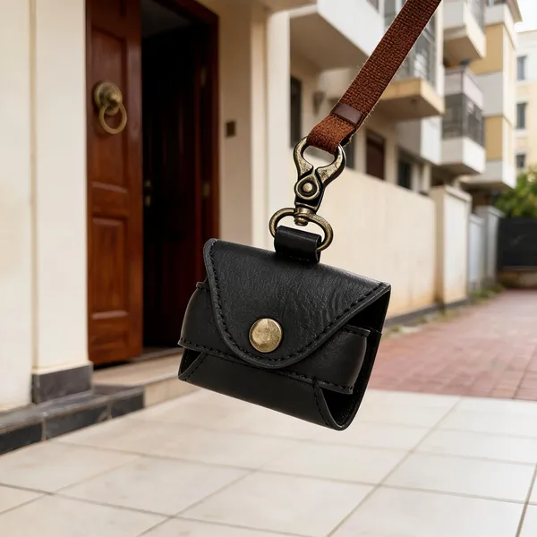 Premium_Black_Leather_Dog_Poop_Bag_Dispenser