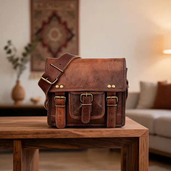 Craftshades_–_16″_Dark_Brown_Single_Pocket_Handcrafted_Vintage_Leather_Laptop_Bag_|_100%_Genuine_Leather