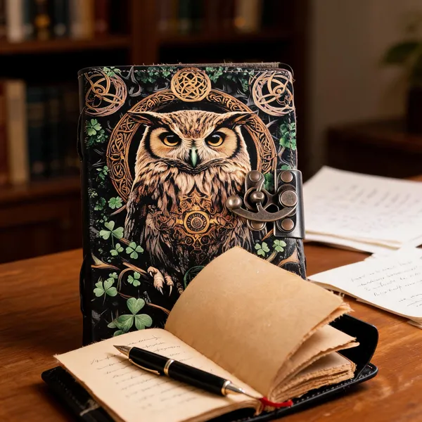 Handcrafted_Owl_Embossed_Genuine_Leather_Journal_With_Vintage_Lock