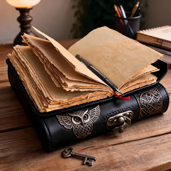 Celtic_Owl_Wisdom_Leather_Diary_With_Antique_Lock