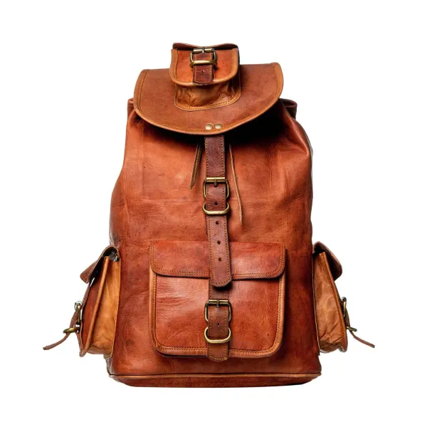 Craftshades_-_13*18_Inch_Goat_Leather_Backpack_Bag_For_Girls_And_Boys_|_100%_Genuine_Leather