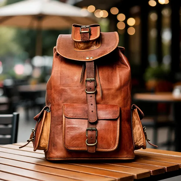 Craftshades_-_13*18_Inch_Goat_Leather_Backpack_Bag_For_Girls_And_Boys_|_100%_Genuine_Leather