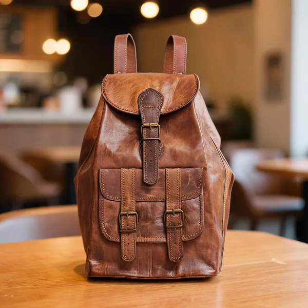 Craftshades_-_Handcrafted_13*18_Inch_Large_Goat_Leather_Backpack_|_100%_Genuine_Leather