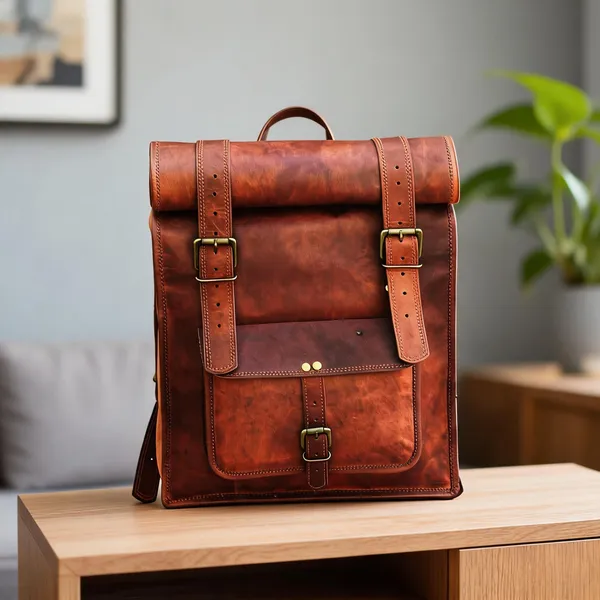 Craftshades_-_14*24_Inch_100%_Genuine_Roll_Leather_Shoulder_Backpack_|_Unisex