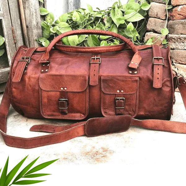 Craftshades_–_Multiple_Pockets_28_Inch_Handcrafted_Leather_Duffle_Bag_|_100%_Genuine_Leather