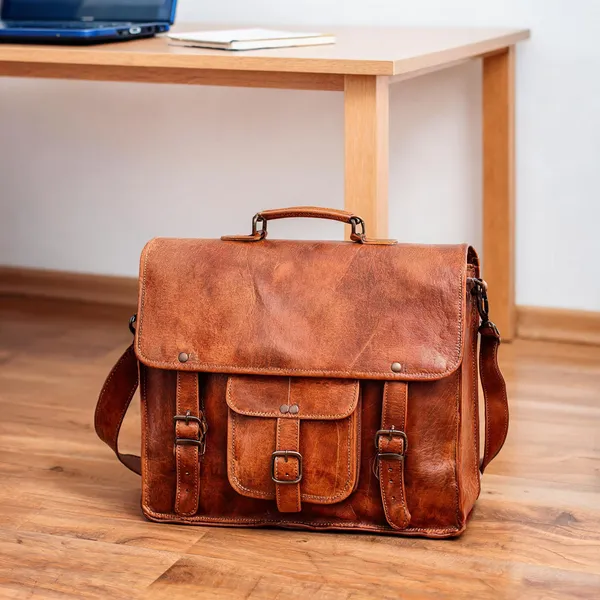 Craftshades_Leather_Satchel_Briefcase,_15"_Laptop_Messenger_Shoulder_Bag_For_Men_By_Craftshades