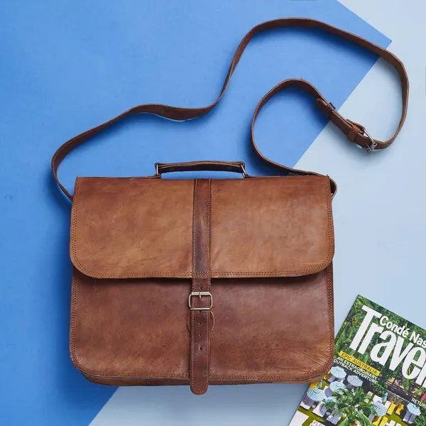 Craftshades_–_Vintage_Single_Strip_13"10_Handcrafted_Leather_Laptop_Bag_|_100%_Genuine_Leather