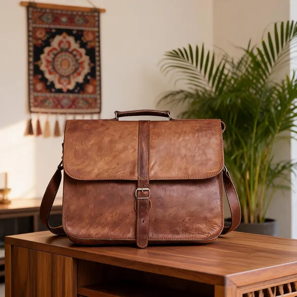 Craftshades_–_Vintage_Single_Strip_13"10_Handcrafted_Leather_Laptop_Bag_|_100%_Genuine_Leather