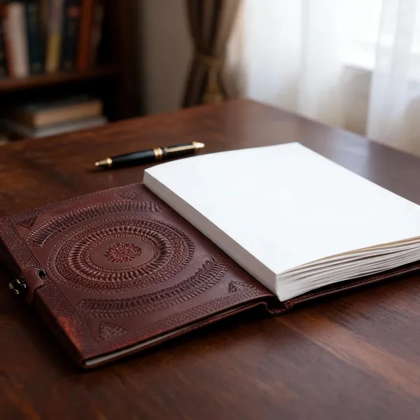 Craftshades_–_Vintage_Round_Embossed_Unique_Design_7″5_Handcrafted_Leather_Journal/Diary_200_Page_|_100%_Genuine_Leather