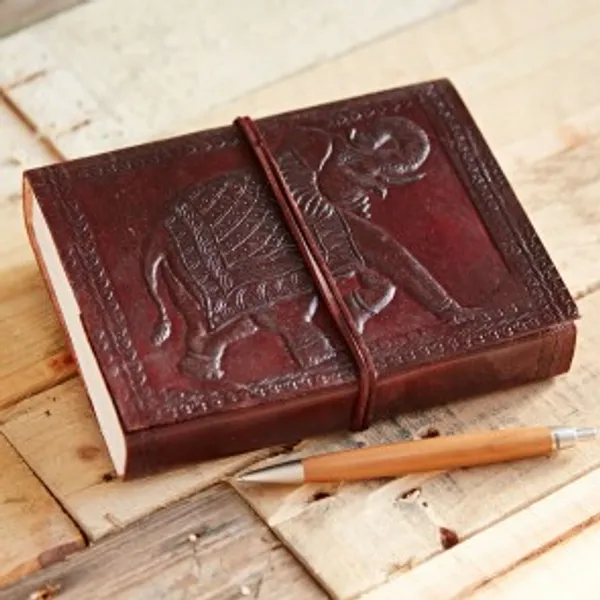 Craftshades_–_Traditional_Elephant_Embossed_Design_7″5″_Handcrafted_Leather_Journal/Diary_200_Page_|_100%_Genuine_Leather