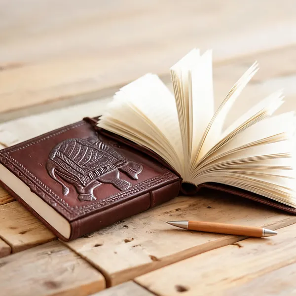 Craftshades_–_Traditional_Elephant_Embossed_Design_7″5″_Handcrafted_Leather_Journal/Diary_200_Page_|_100%_Genuine_Leather