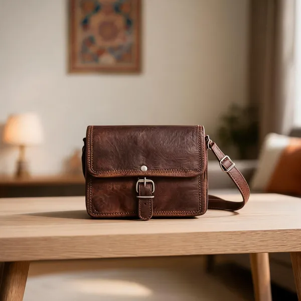 Craftshades_–_5*7_Inch_Pocket_Handcrafted_Sling_Goat_Leather_Bag_(Tan)_|_100%_Genuine_Leather