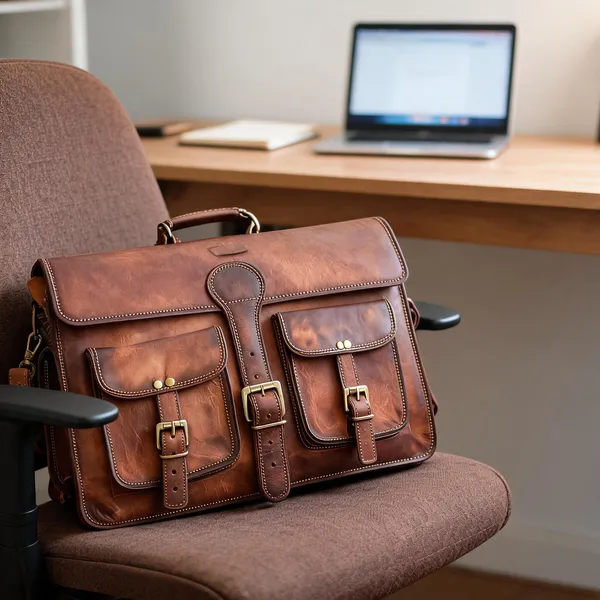 Craftshades_–_15″_With_Pocket_Handcrafted_Messenger_Goat_Leather_Bag_(Brown)_|_100%_Genuine_Leather