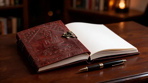 Craftshades_–_Metal_Lock_Brown_Engraved_Gautam_Buddha_Design_7″5_Handcrafted_Leather_Journal/Diary_100_Page_|_200%_Genuine_Leather
