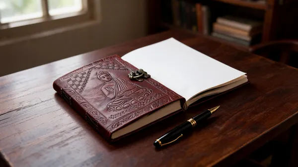 Craftshades_–_Metal_Lock_Brown_Engraved_Gautam_Buddha_Design_7″5_Handcrafted_Leather_Journal/Diary_100_Page_|_200%_Genuine_Leather