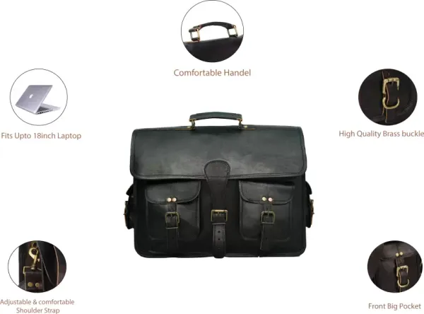 Craftshades_-_11*15_Inch_4_Pockets_Handcrafted_Leather_Bag|_100%_Genuine_Leather