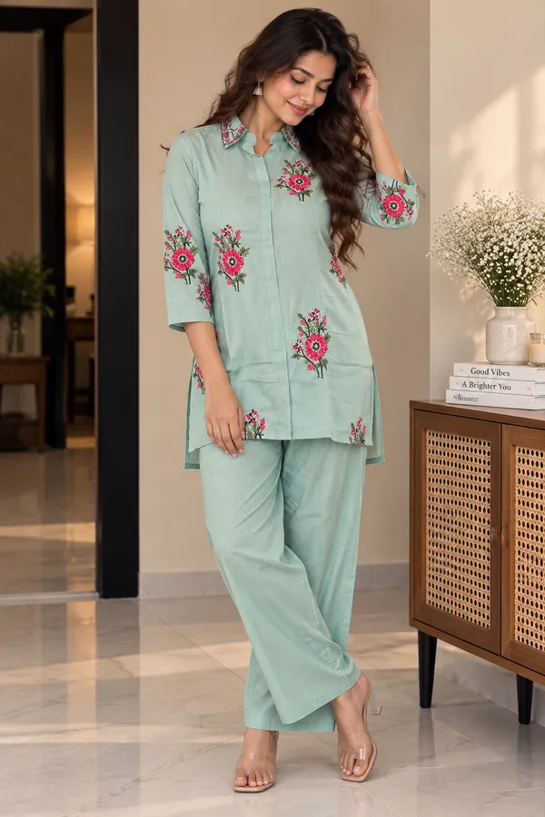 Mint_Floral_Aqua_Co-ord_Set