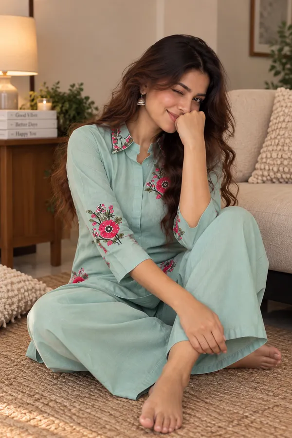 Mint_Floral_Aqua_Co-ord_Set