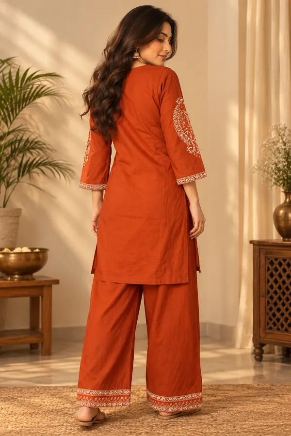 Brick_Orange_Edit_Kurta_Set