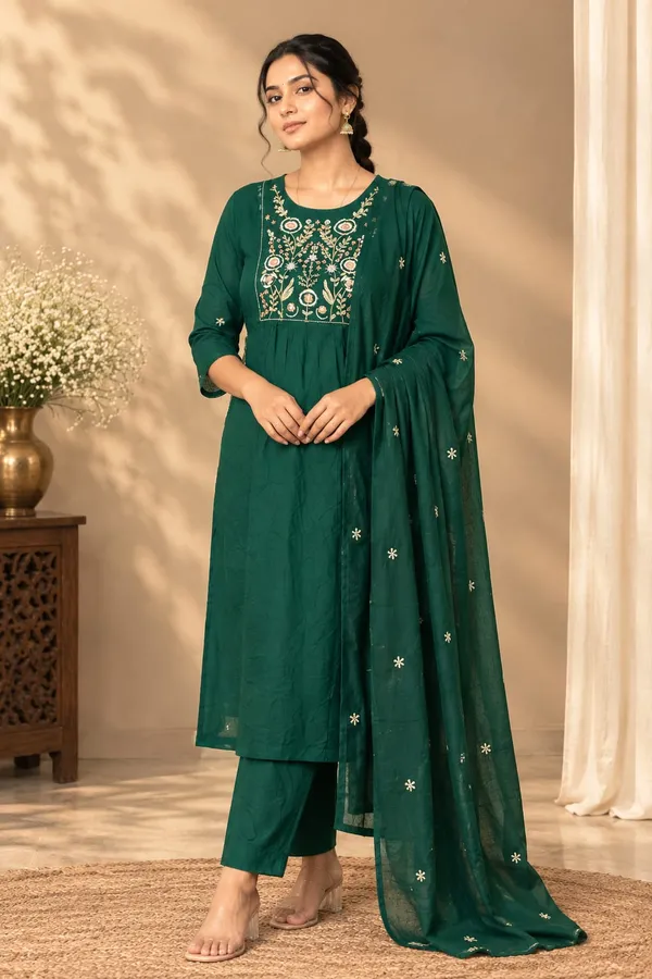 Forest_Green_Kurta_Set