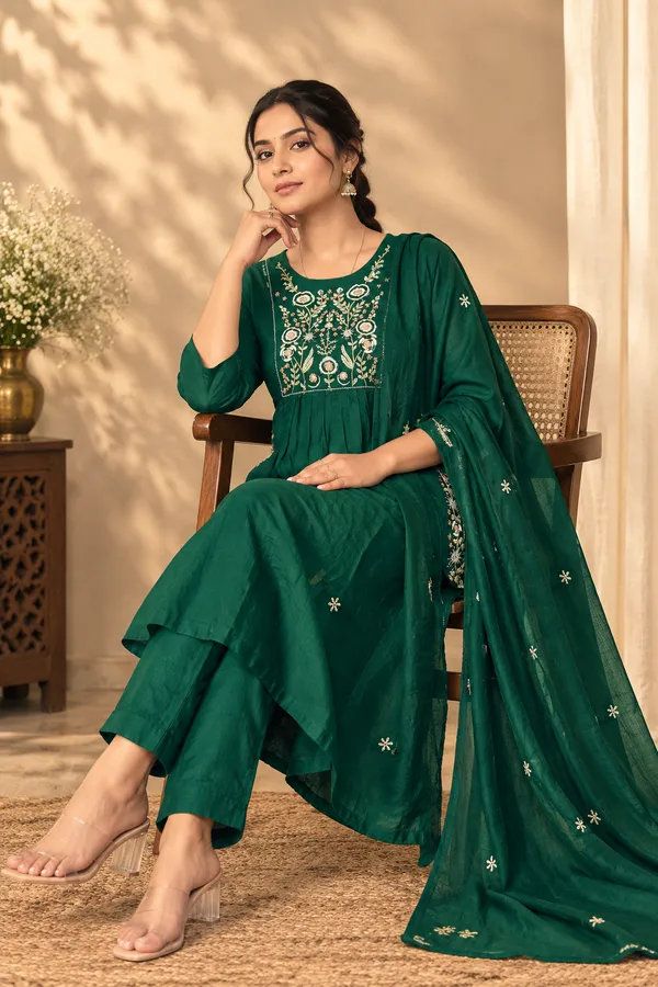 Forest_Green_Kurta_Set