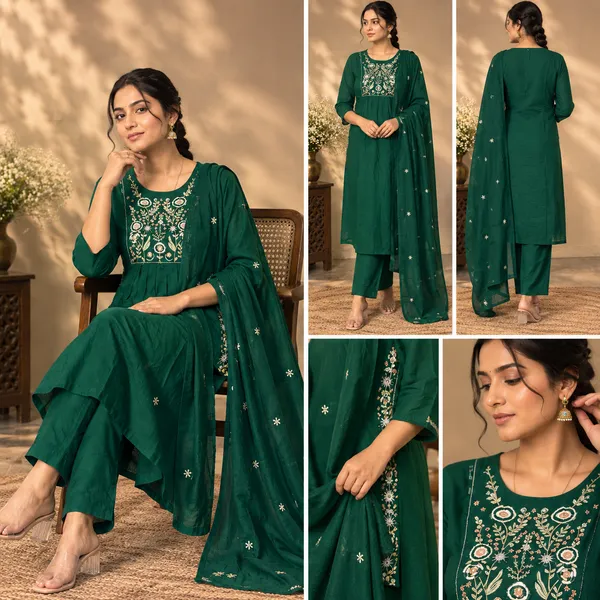 Forest_Green_Kurta_Set
