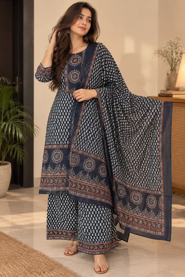 Indigo_Printed_Kurta_Set