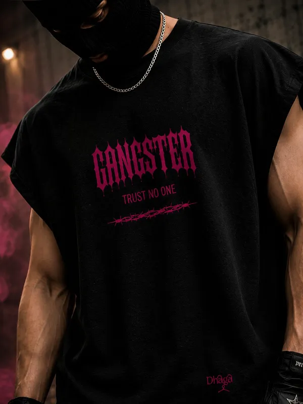 Gangster_Oversized_Sleeveless_Black_Vest