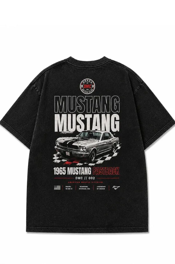 Personalized_Mustang_Fastback_Oversized_Acid_Wash_T_Shirt_Add_Your_Name