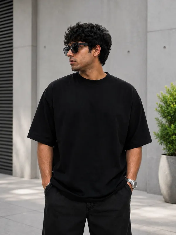 Black_Cotton_Oversized_Fit_T-Shirt_for_Men