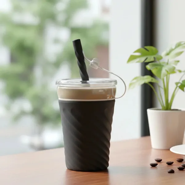Black_Textusilicone_Iced_Coffee_Cup_With_Straw_And_Lid_Pack_Of_2