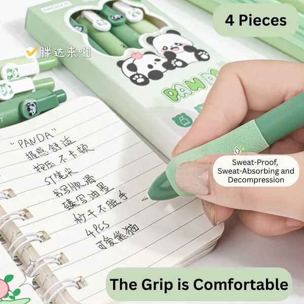 Green_Panda_Soft_Grip_Pen_Set_Pack_Of_4