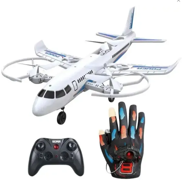 White_Led_Stunt_Toy_Airplane_With_Multi_Propeller_For_Kids
