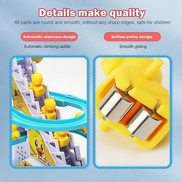 Yellow_Duck_Automatic_Stair_Climbing_Spiral_Slide_Toy
