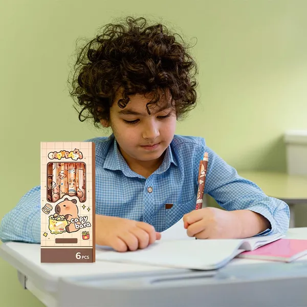 Multicolor_Capybara_Erasable_Gel_Pen_Set_Of_6_For_Kids