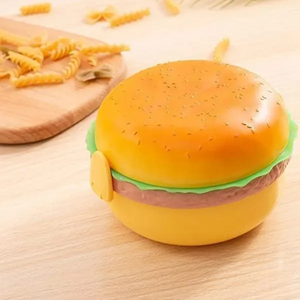 Multicolor_Plastic_Burger_Shaped_Lunch_Box_With_Spoon_And_Fork_Pack_Of_2