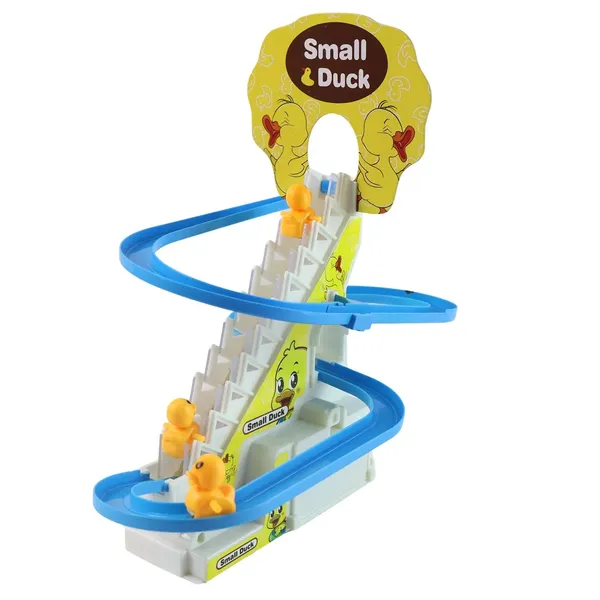 Yellow_Duck_Automatic_Stair_Climbing_Spiral_Slide_Toy