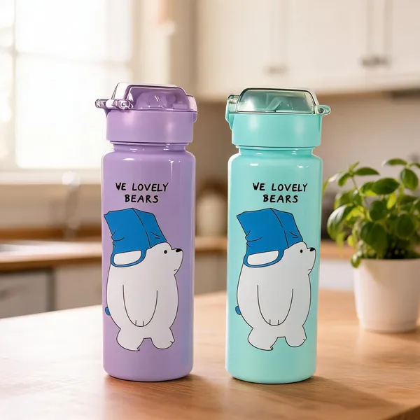 Multicolor_Bear_Print_Flip_Top_Water_Bottle_For_Kids_Pack_Of_2