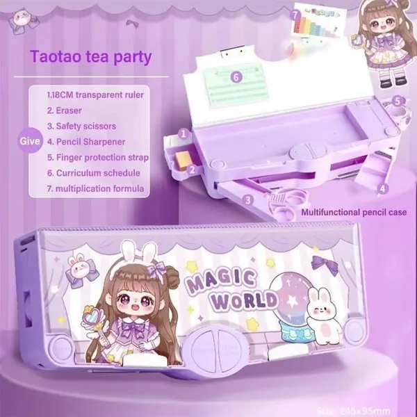 Purple_Magic_World_Character_Multifunctional_Pencil_Box