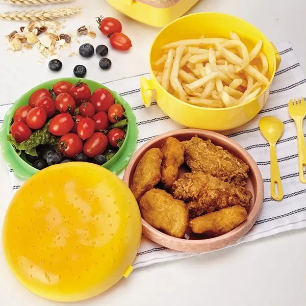 Multicolor_Plastic_Burger_Shaped_Lunch_Box_With_Spoon_And_Fork_Pack_Of_2