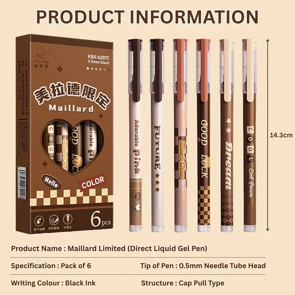 Black_Maillard_0.5Mm_Gel_Pen_Set_6_Pieces