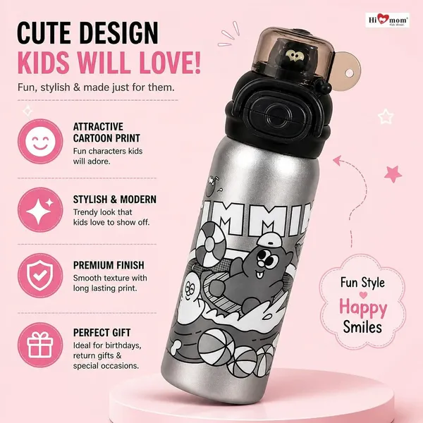 Silver_Silver_Stainless_Steel_Cartoon_Printed_Water_Bottle_For_Kids