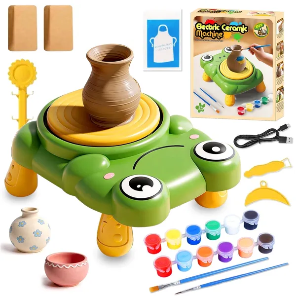 Multicolor_Electric_Pottery_Wheel_Ceramic_Making_Kit_For_Kids