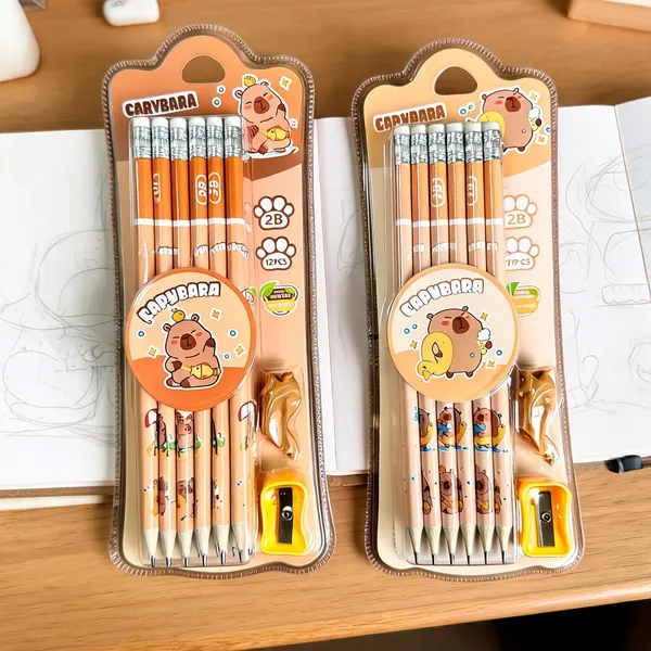 Multicolor_Capybara_2B_Pencil_Set_With_Sharpener_For_Students_Pack_Of_2