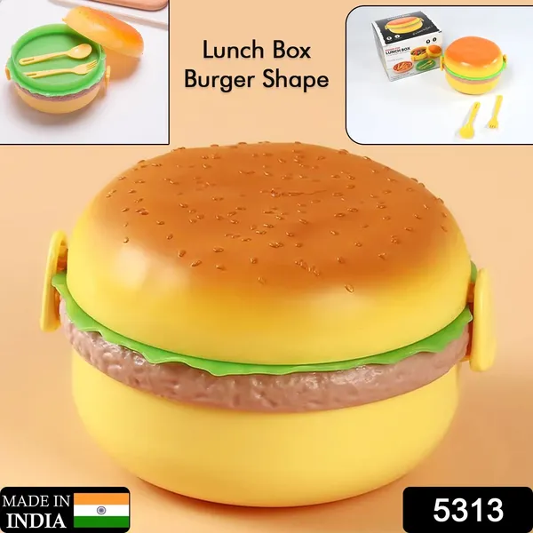 Multicolor_Plastic_Burger_Shaped_Lunch_Box_With_Spoon_And_Fork_Pack_Of_2