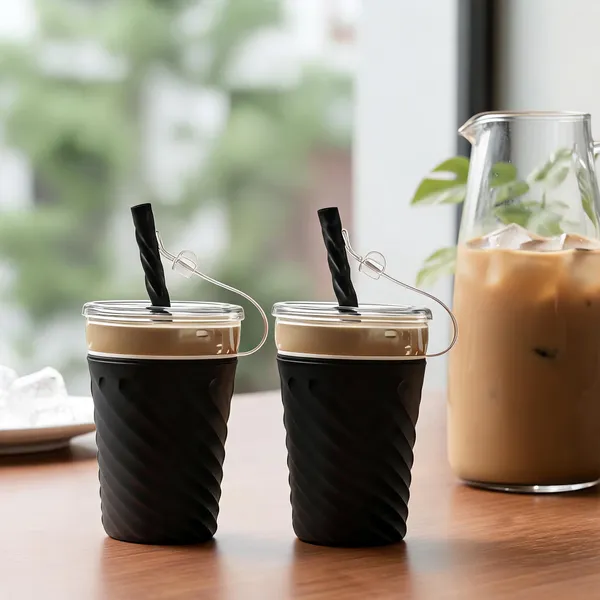 Black_Textusilicone_Iced_Coffee_Cup_With_Straw_And_Lid_Pack_Of_2