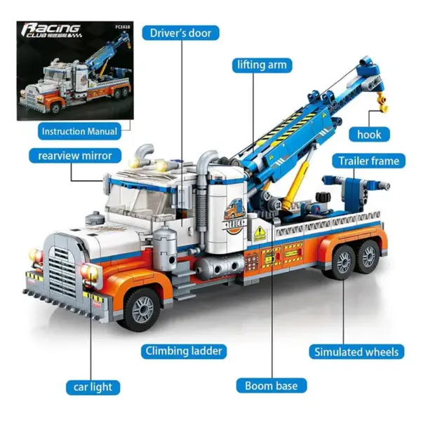 Multicolor_Brick_Style_Racing_Club_Tow_Truck_Construction_Toy